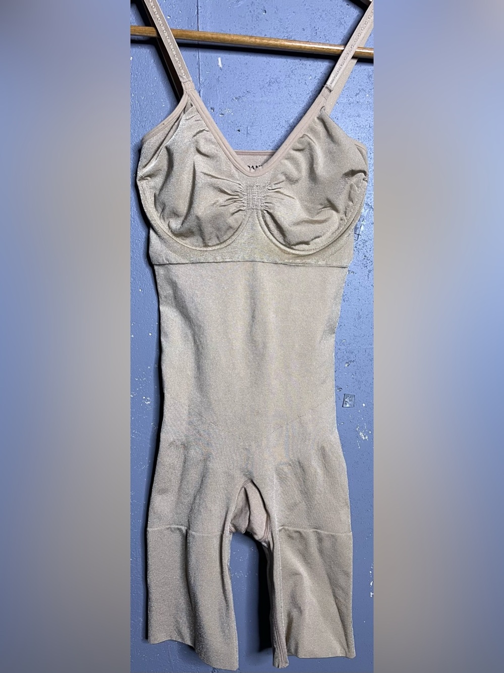 Spanx by Sara Blakely Full Body Slimming Bodysuit Nude Dress Shapewear.  Size S